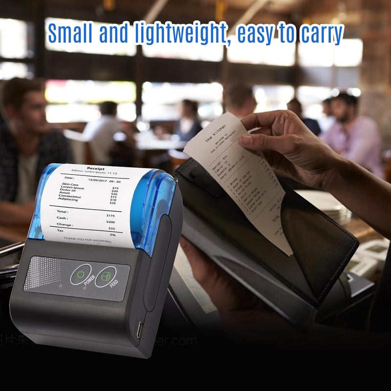 Sunydog Receipt Printer, Portable Mini Thermal Receipt Printers USB Receipt Bill Ticket Printer with 58mm Print Paper, Fit for Android Fit for Win, Thermal Printers for Restaurants Sales Retail - Image 3